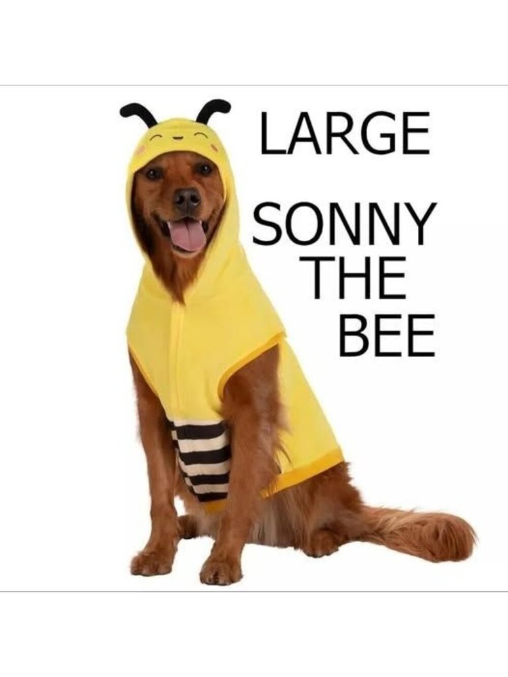 NEW L squishmallow Sonny the bee dog hoodie
